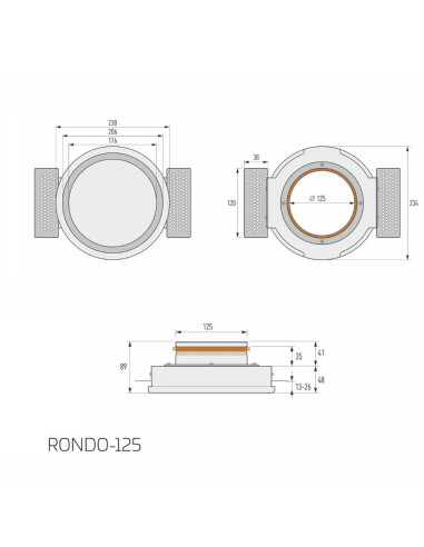 Difuzorius priglaistomas ERGOVENT RONDO 125mm baltas Statybų turgus