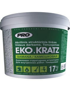 Akrilinis struktūrinis tinkas EKO.KRATZ Frakcijos dydis 1,5mm 17kg