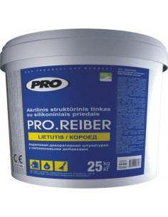 Silikoninis struktūrinis tinkas PRO.REIBER Frakcijos dydis 2.0mm 25kg