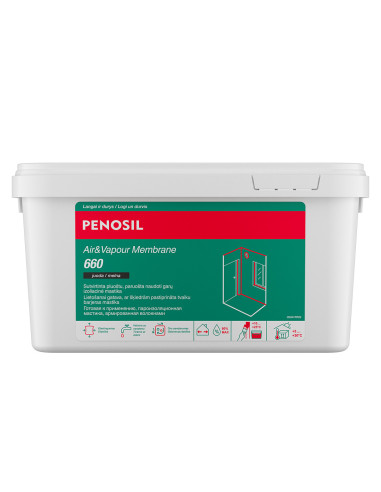 Mastika garų izoliavimo PENOSIL Premium Air&Vapour Membrane 660, juoda 5kg