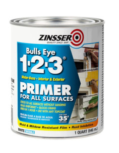 Vandens pagrindo gruntas ir blokatorius Zinsser® Bulls Eye 1-2-3 Plus, Rust-Oleum, 10L. Statybinės medžiagos