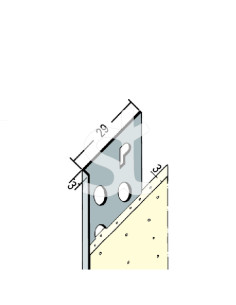 Aliuminis užbaigimo profilis L formos 3mm (3x29mm) 2.50m 9136