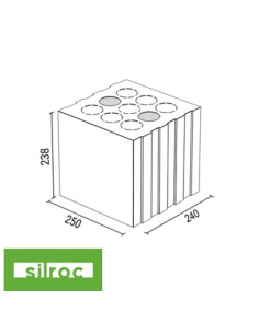 Blokas SILROC 240 250x240x238mm, padėkle 48vnt