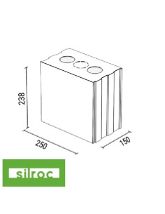 Blokas SILROC 120 250x120x238mm, padėkle 96vnt