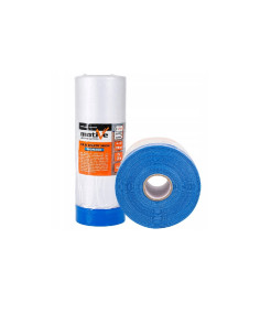 Apsauginė plėvelė su lipnia juostele PROMASK, plotis 2200mm, ilgis 20m Motive, lauko darbams 30dienų